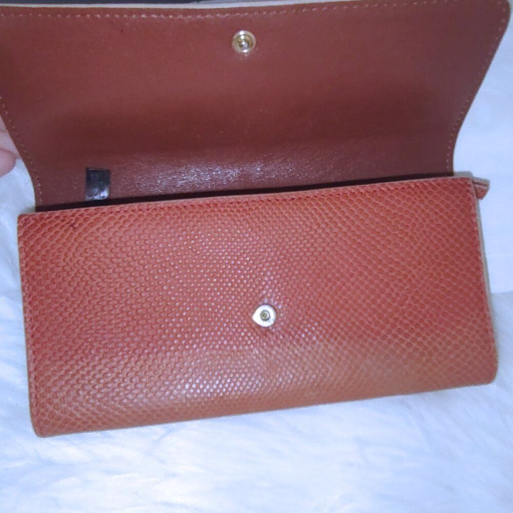 Chloe snake embossed leather flap long wallet w/dusty EUC - Picture 7 of 11